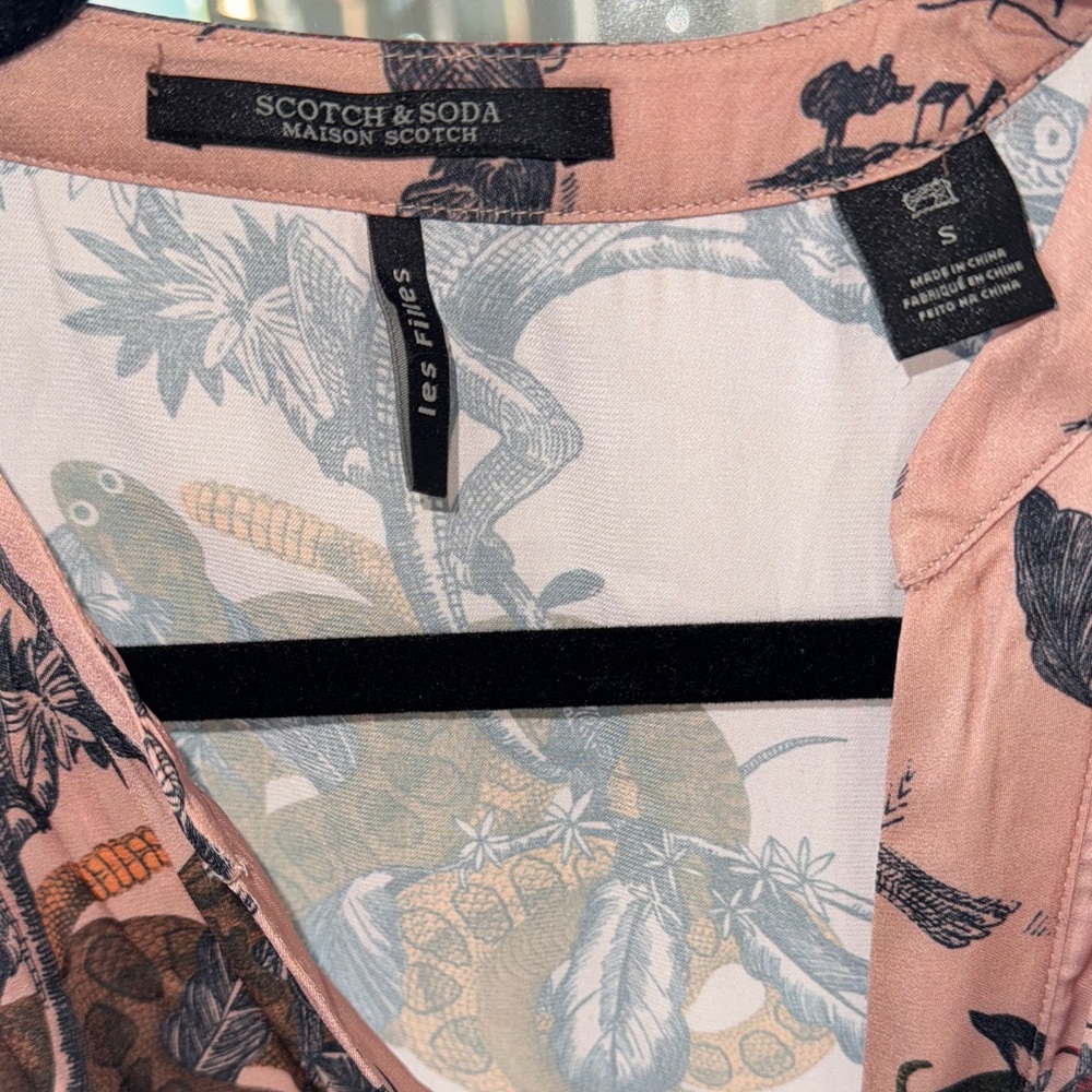 Scotch & Soda Dusty Rose Witchy Print Long Sleeve Dress - Picture 3 of 13